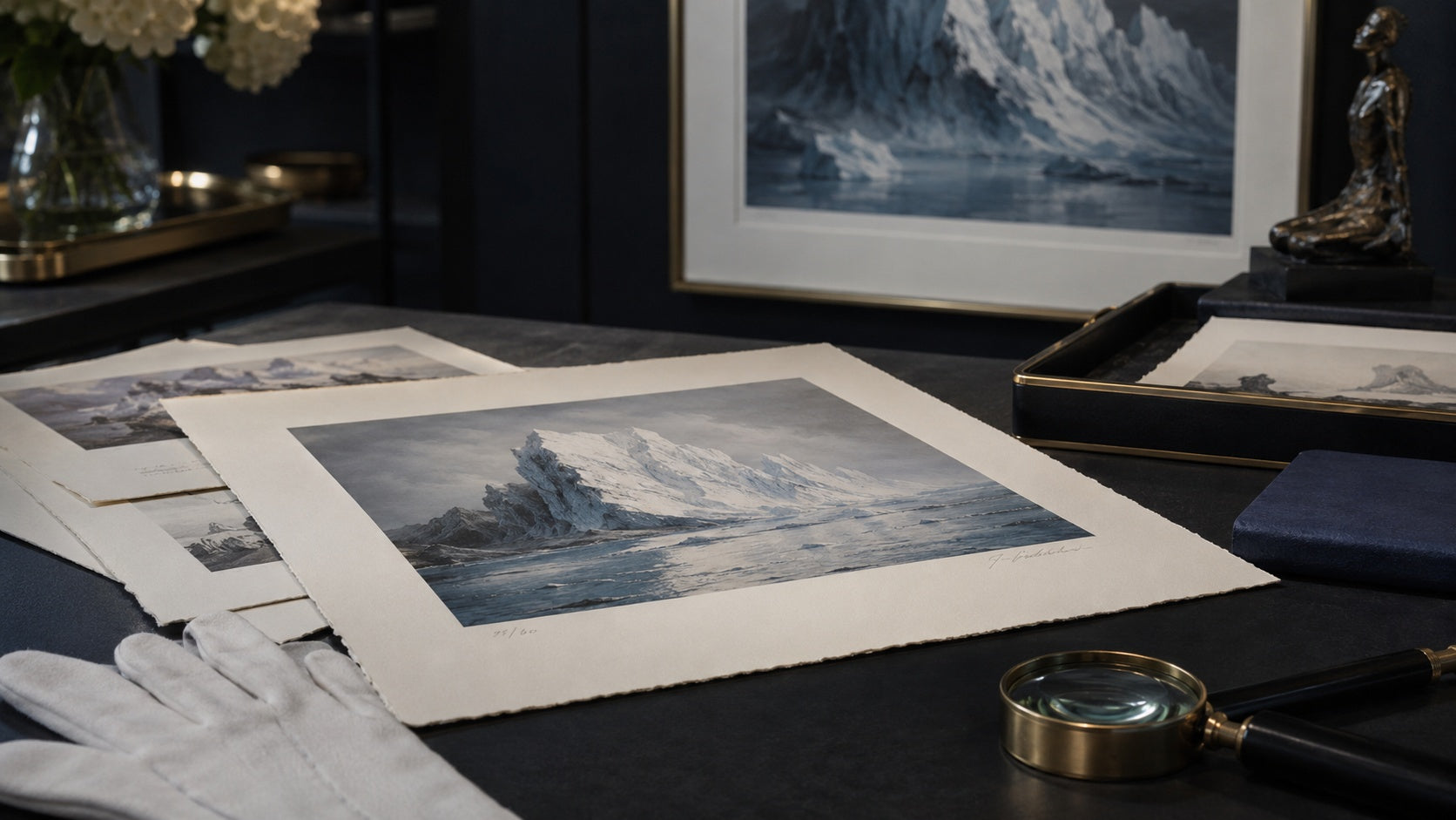 Hand-signed and numbered original lithograph print with pencil edition number in the margin