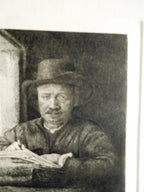(After) Self Portrait Drawing At Window Etching
