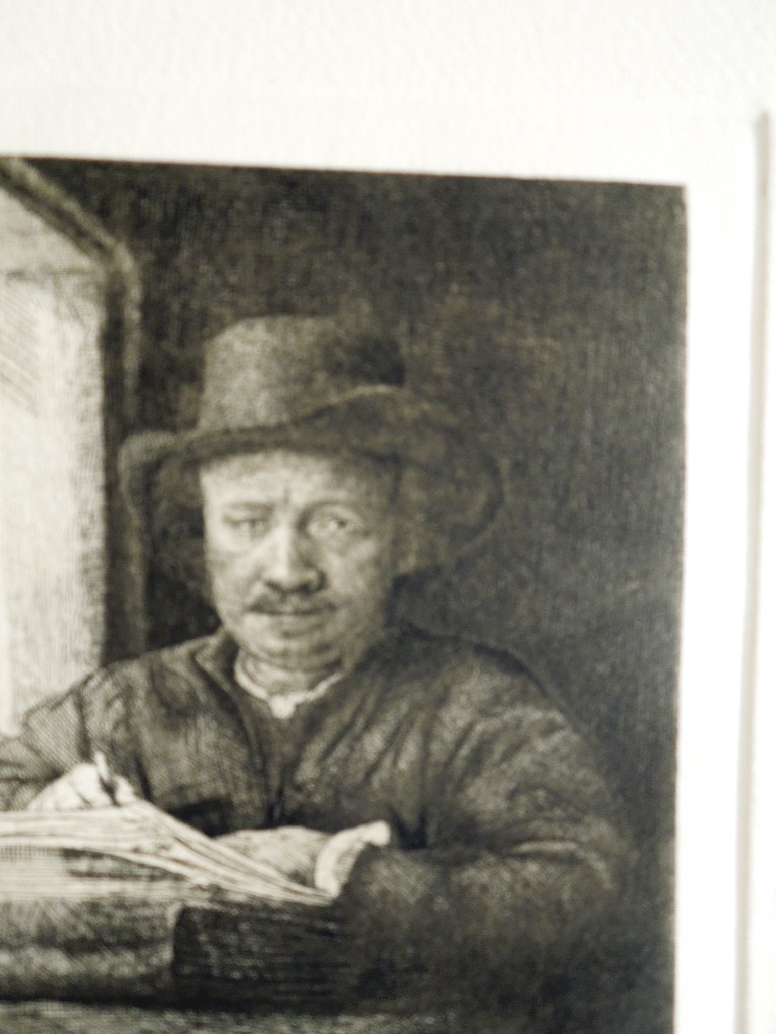 (After) Self Portrait Drawing At Window Etching