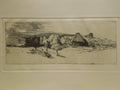 Rembrandt Landscape With Trees Farm Building & Tower Etching By Amand Durand