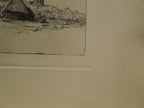 Rembrandt Landscape With Trees Farm Building & Tower Etching By Amand Durand