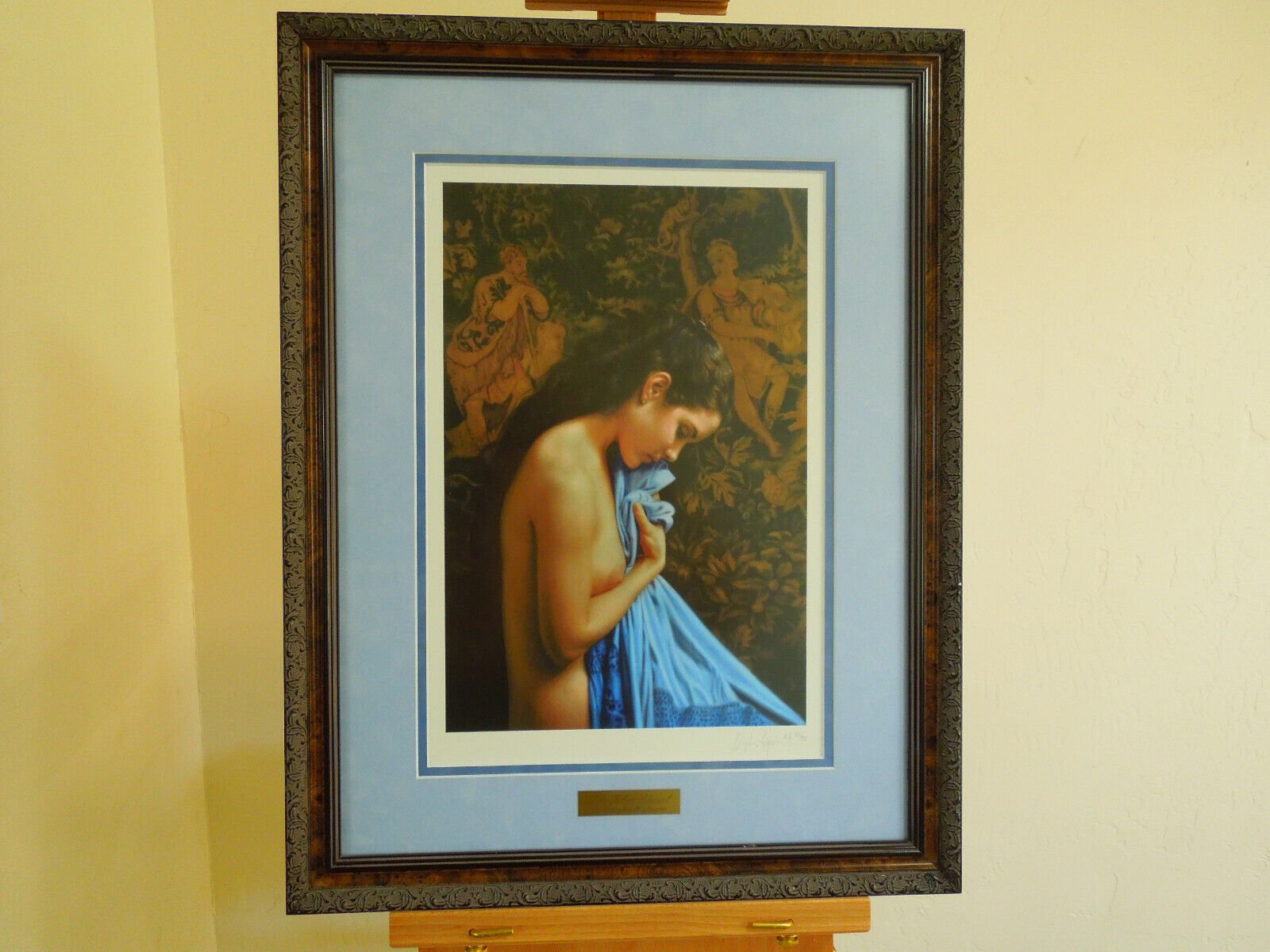 Douglas Hofmann Blue Shawl Lithograph Print Artist Proof Museum Mount