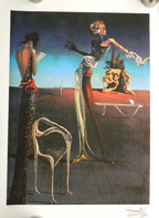 Salvador Dali Woman With Head Of Roses Facsimile Signed Numbered Giclee 16" X 12"
