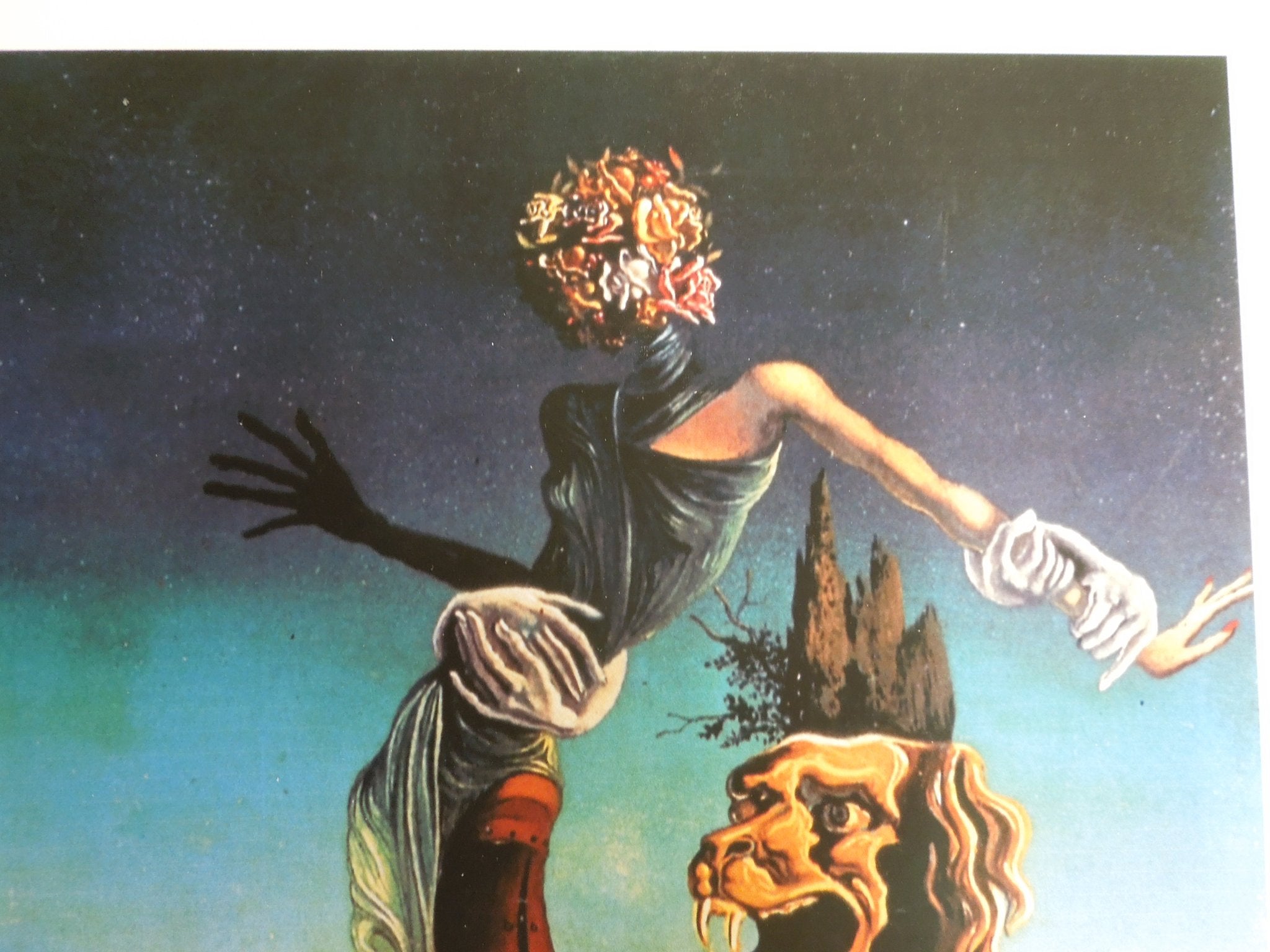 Salvador Dali Woman With Head Of Roses Facsimile Signed Numbered Giclee 16" X 12"