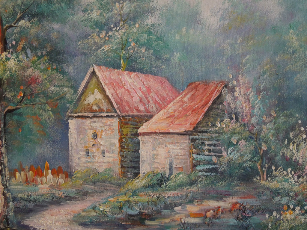 Original Oil Painting Country Cottage