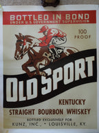 Vintage Booze Labels Old Sport Kentucky Straight Bourbon Whiskey Size: 32 X 40 In.