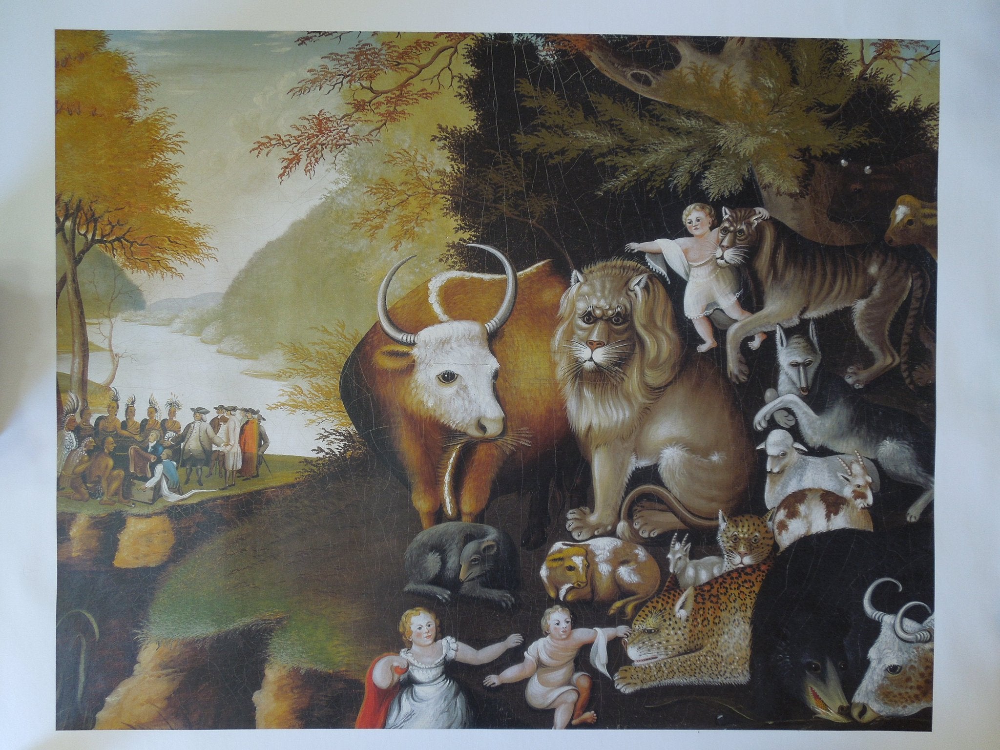 Edward Hicks Peaceable Kingdom Size: 30 X 23 3/4 In
