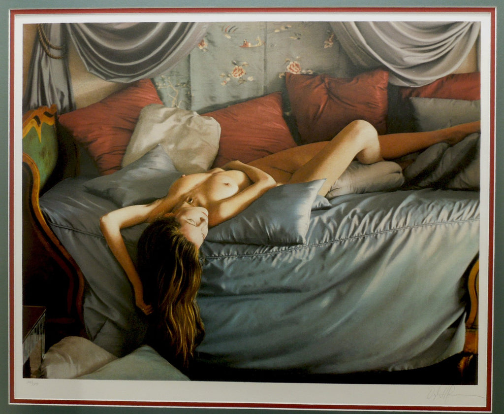 Douglas Hofmann "Reclining Nude" Gallery Framed Hand Signed Print 218/295