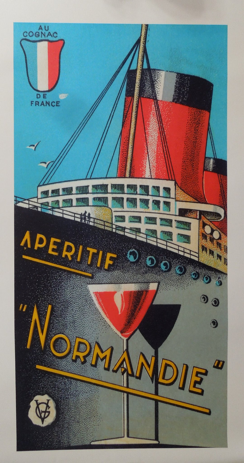 Vintage Booze Labels Aperitif Normandie