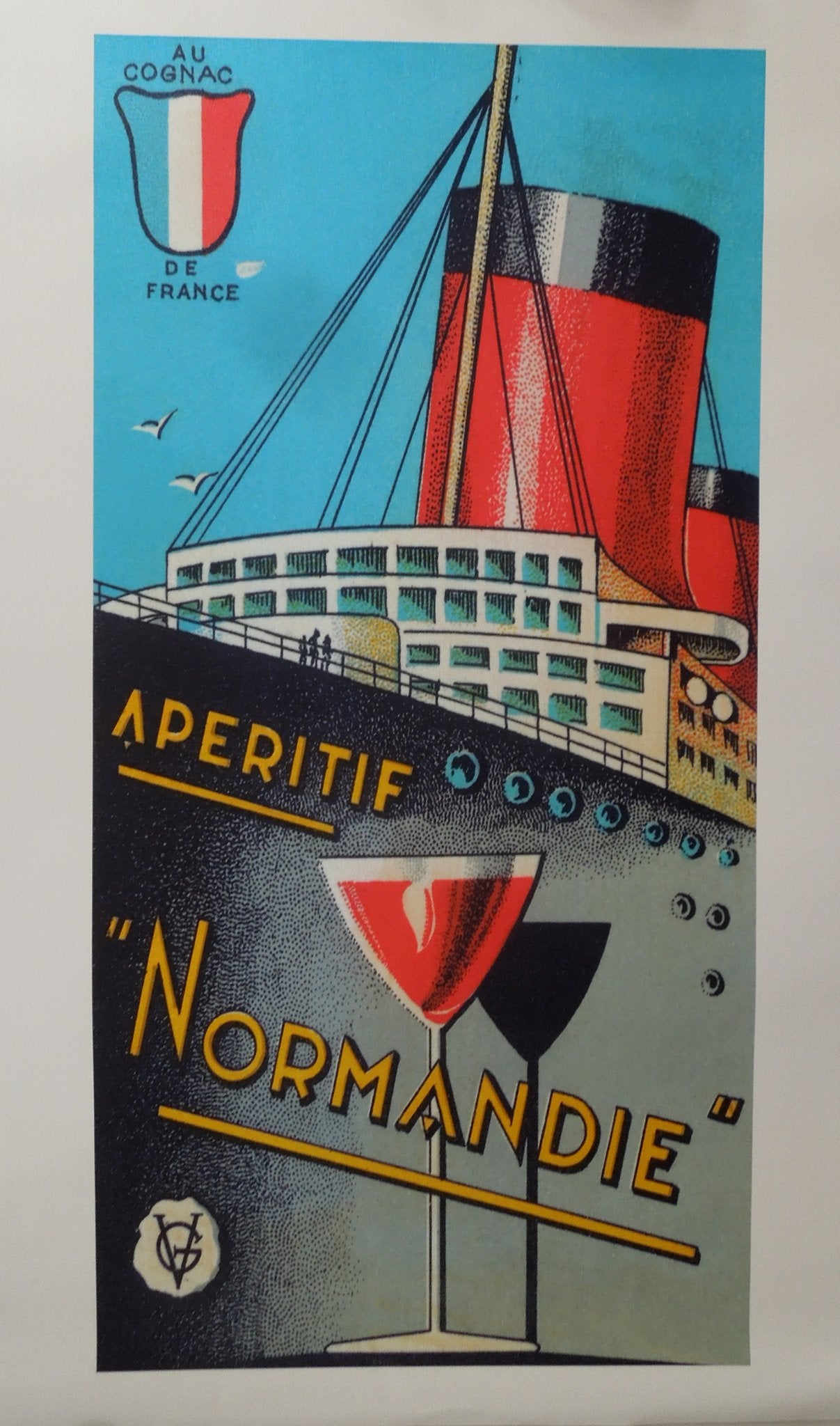 Vintage Booze Labels Aperitif Normandie