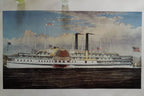 Currier And Ives People's Line Hudson River, The Palace Steamers Of The World