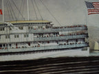 Currier And Ives People's Line Hudson River, The Palace Steamers Of The World