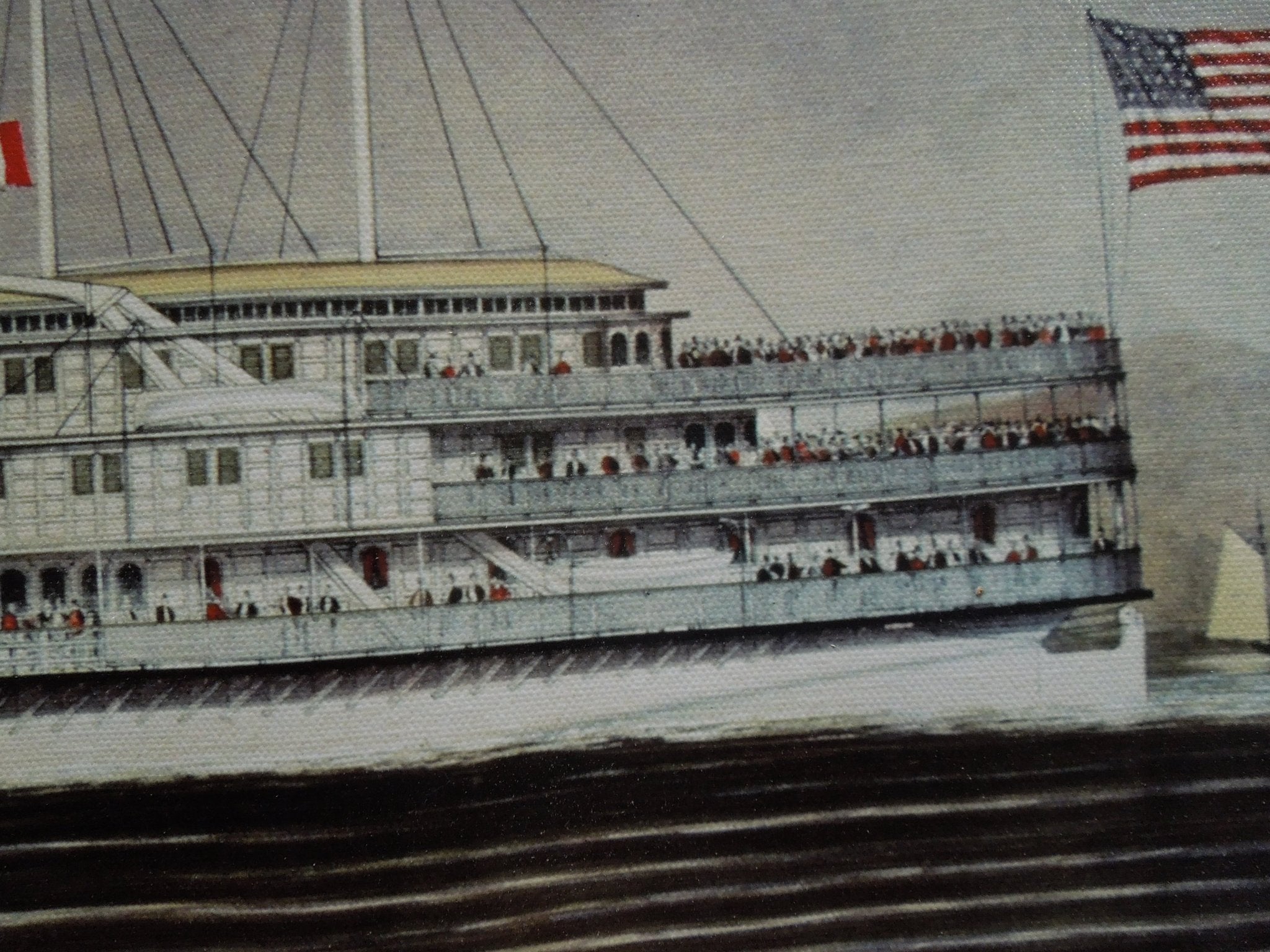 Currier And Ives People's Line Hudson River, The Palace Steamers Of The World