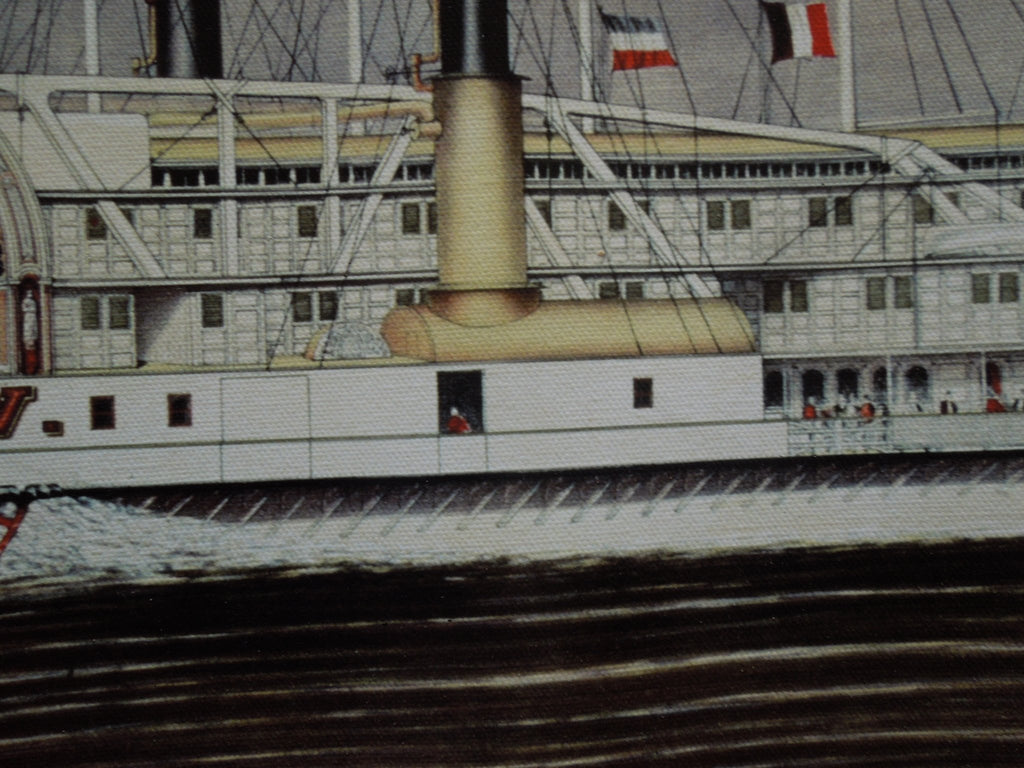 Currier And Ives People's Line Hudson River, The Palace Steamers Of The World