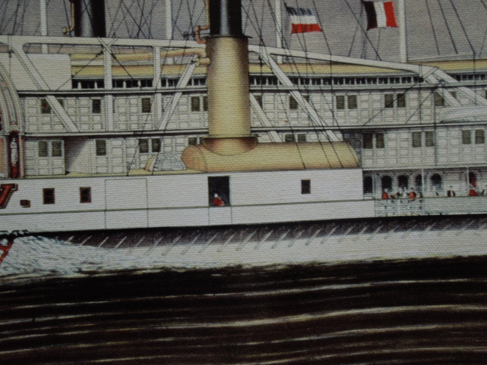 Currier And Ives People's Line Hudson River, The Palace Steamers Of The World