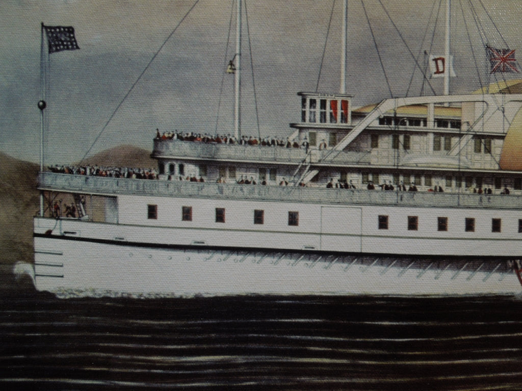 Currier And Ives People's Line Hudson River, The Palace Steamers Of The World
