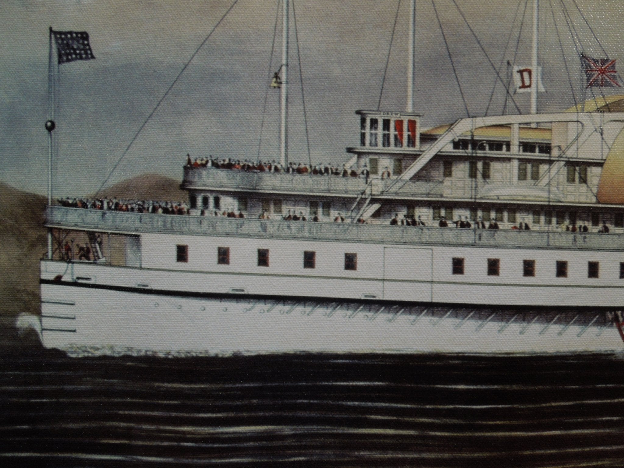 Currier And Ives People's Line Hudson River, The Palace Steamers Of The World