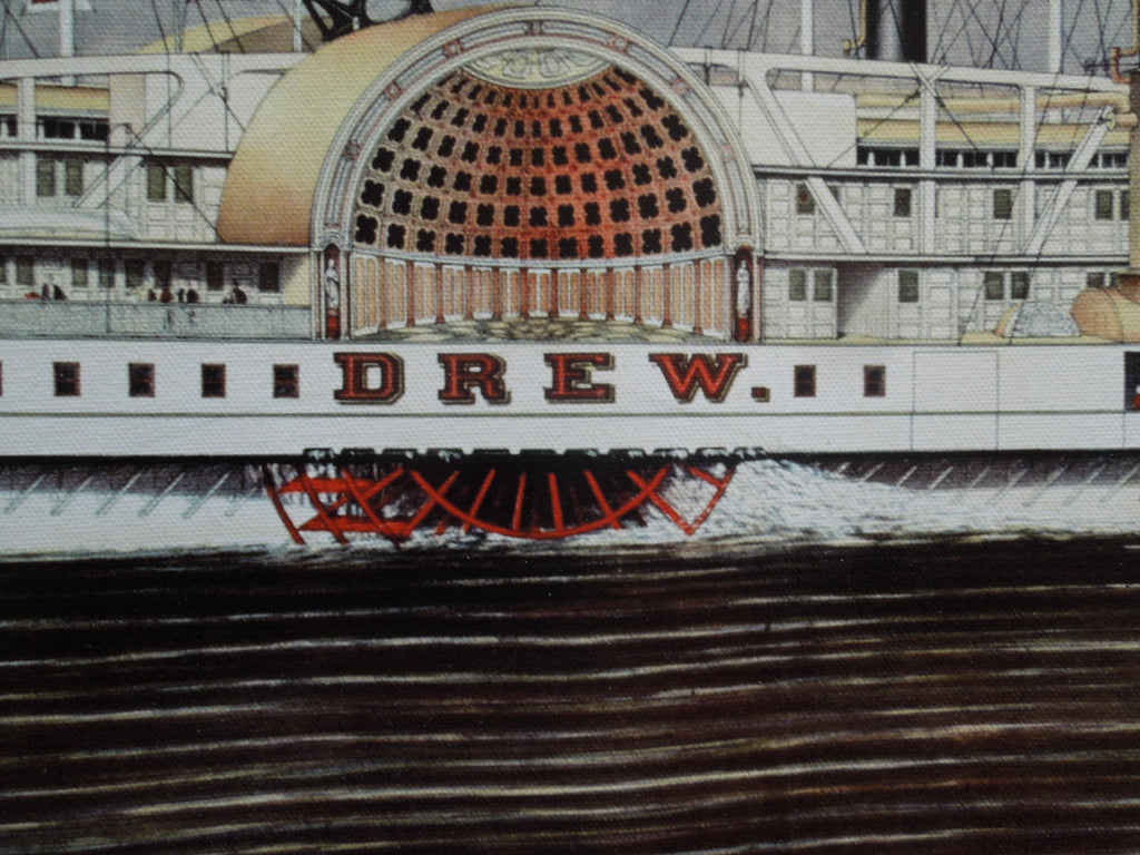 Currier And Ives People's Line Hudson River, The Palace Steamers Of The World