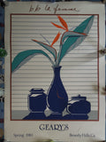 B.B. La Femme BIRD Geary's Beverly Hills 1983 Hand Signed Serigraph 30 x 22