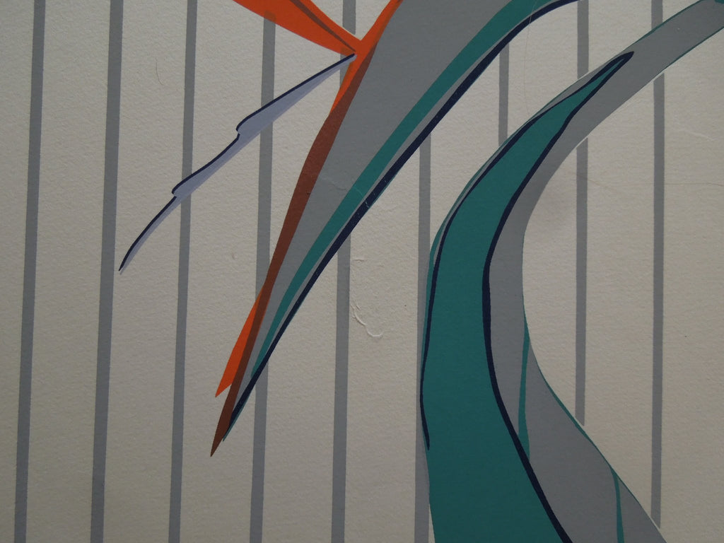 B.B. La Femme BIRD Geary's Beverly Hills 1983 Hand Signed Serigraph 30 x 22