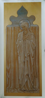 Edward Burne-Jones The Virgin Mary: A Cartoon for Stained Glass Unframed