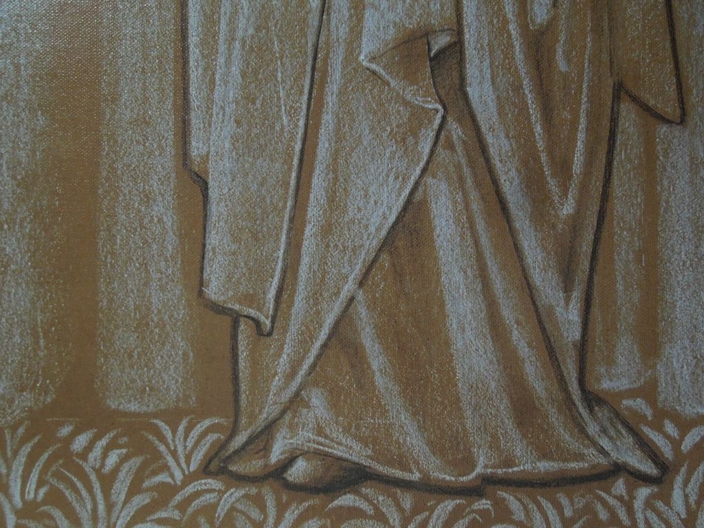 Edward Burne-Jones The Virgin Mary: A Cartoon for Stained Glass Unframed