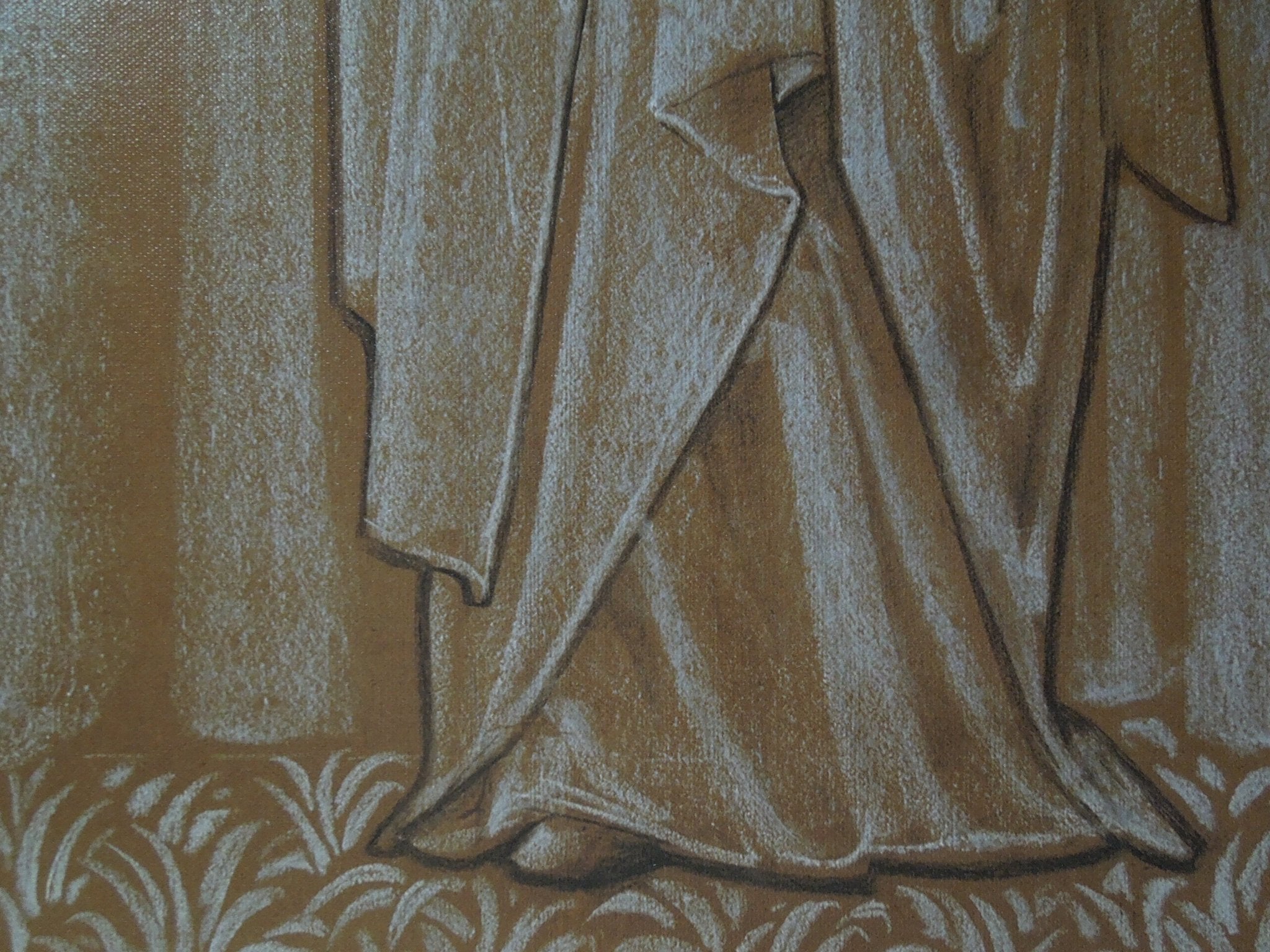 Edward Burne-Jones The Virgin Mary: A Cartoon for Stained Glass Unframed
