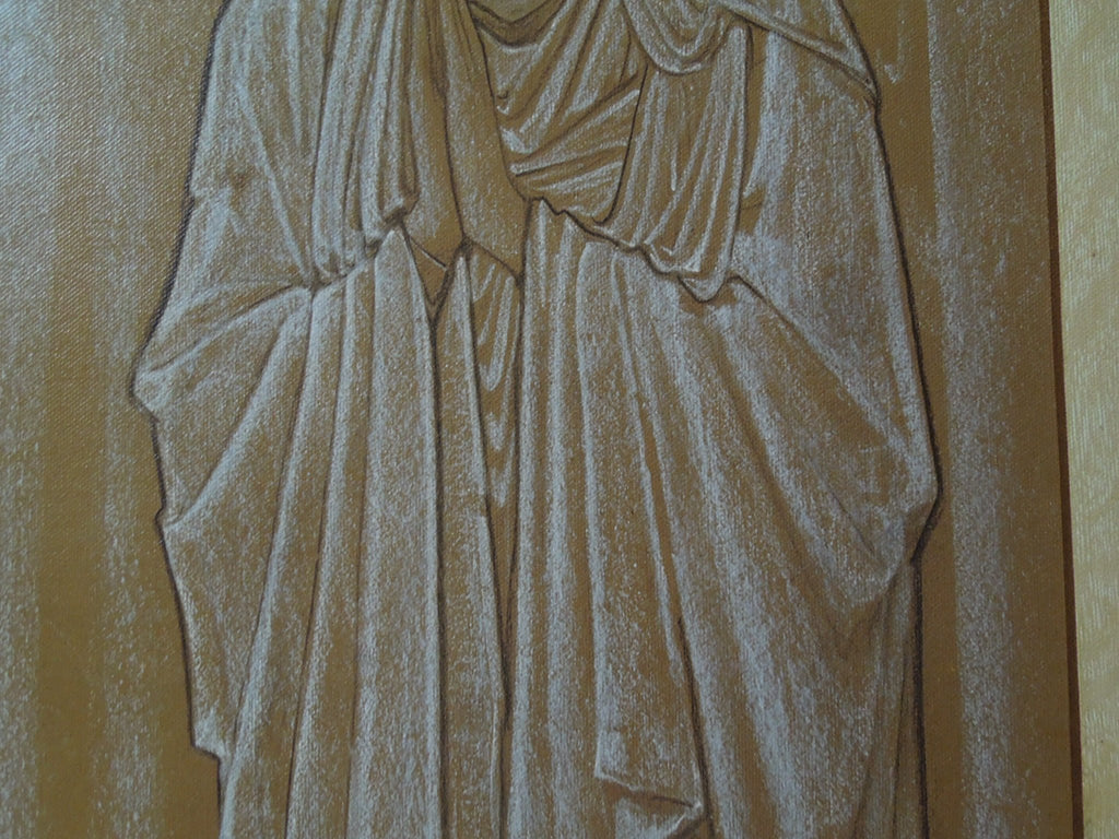 Edward Burne-Jones The Virgin Mary: A Cartoon for Stained Glass Unframed