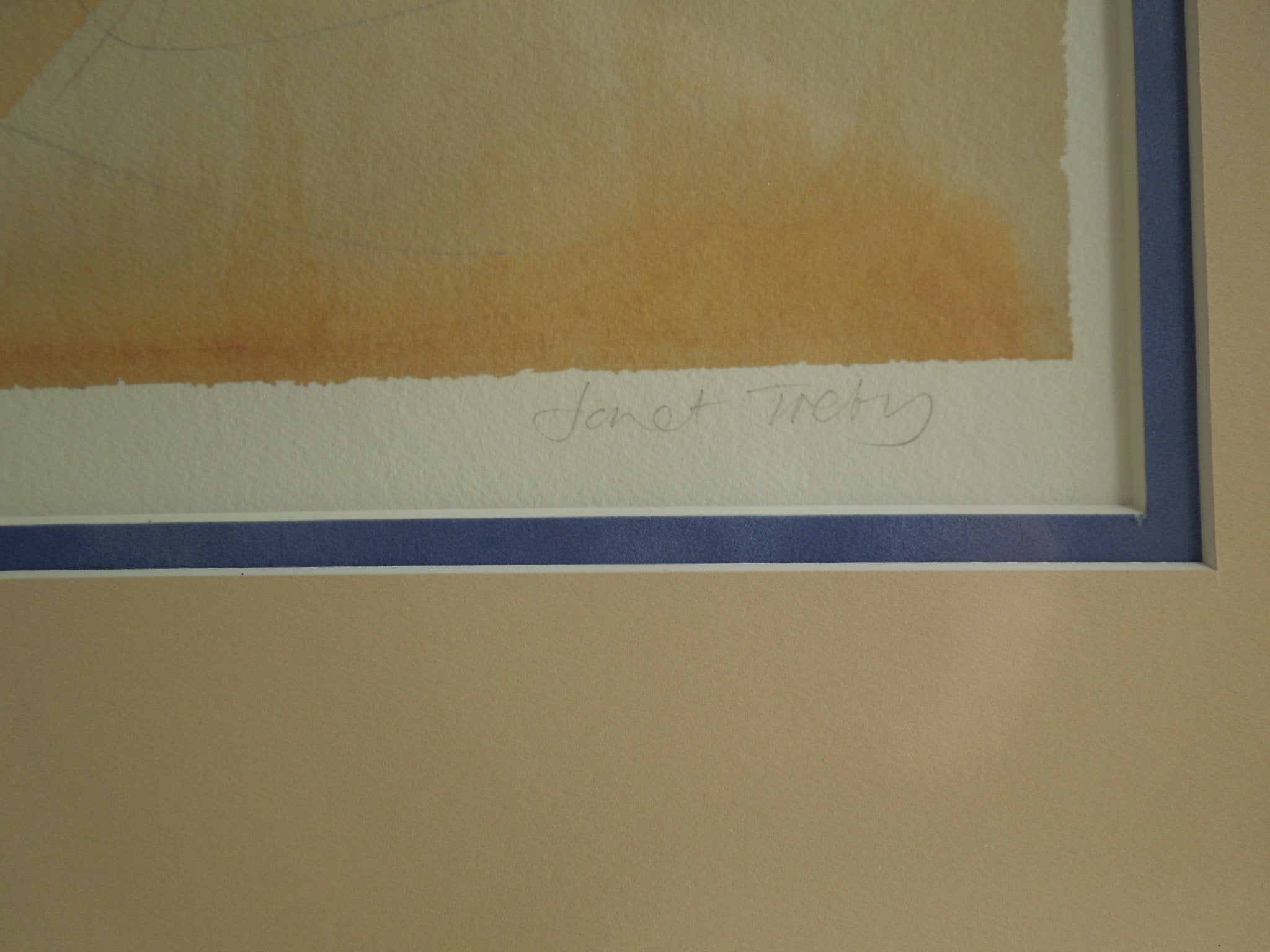 Janet Treby "Silhouette" Gallery Framed Hand Signed Print 11/95