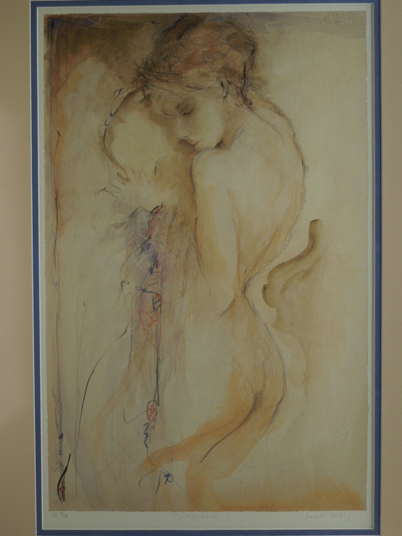 Janet Treby "Silhouette" Gallery Framed Hand Signed Print 11/95