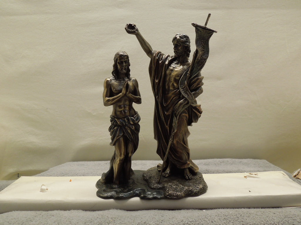 Jesus Baptized By St. John The Baptist - Bronze