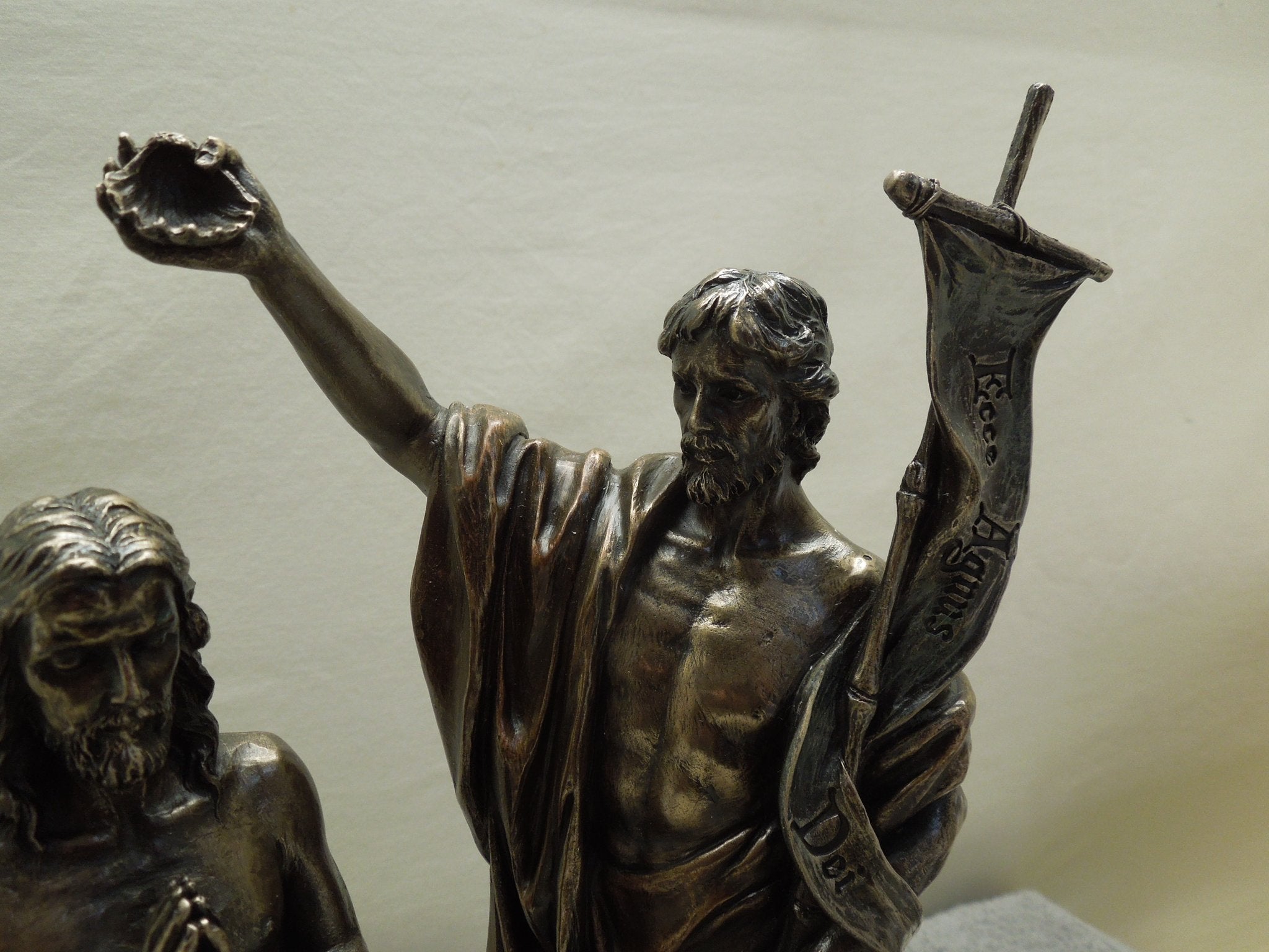 Jesus Baptized By St. John The Baptist - Bronze