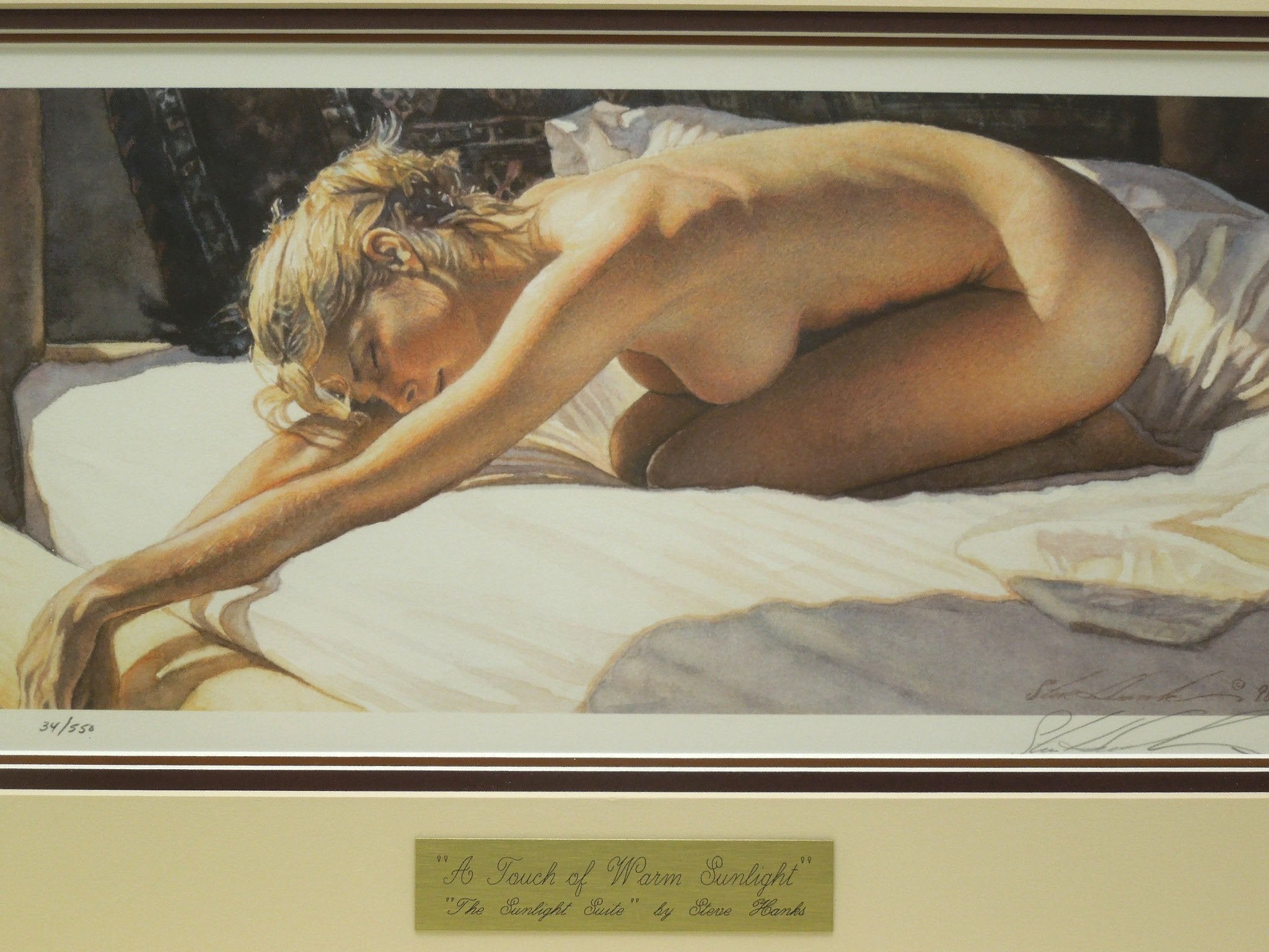 Steve Hanks "A Touch Of Warm Sunlight" Gallery Framed Hand Signed Print 34/550