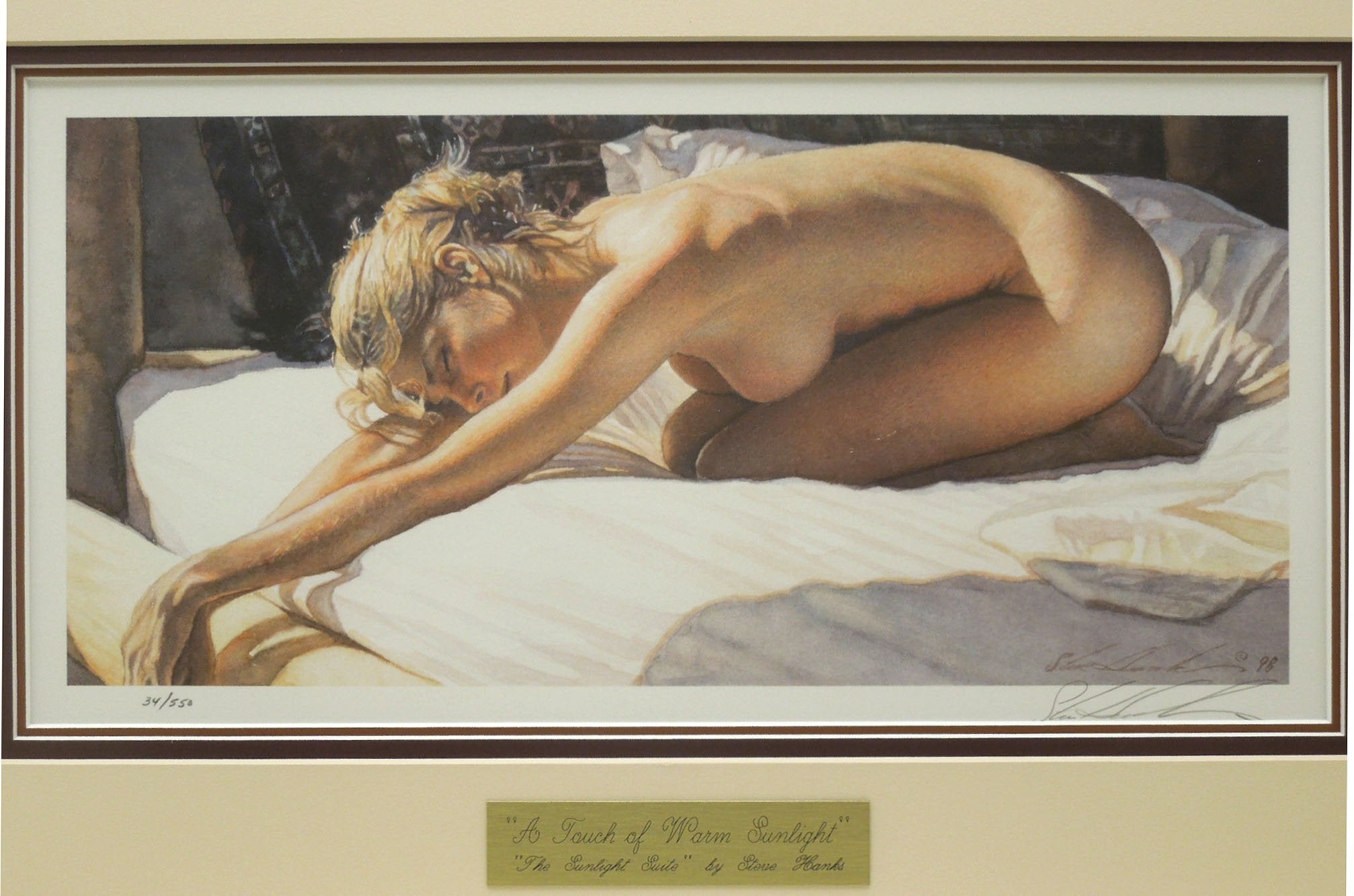 Steve Hanks "A Touch Of Warm Sunlight" Gallery Framed Hand Signed Print 34/550