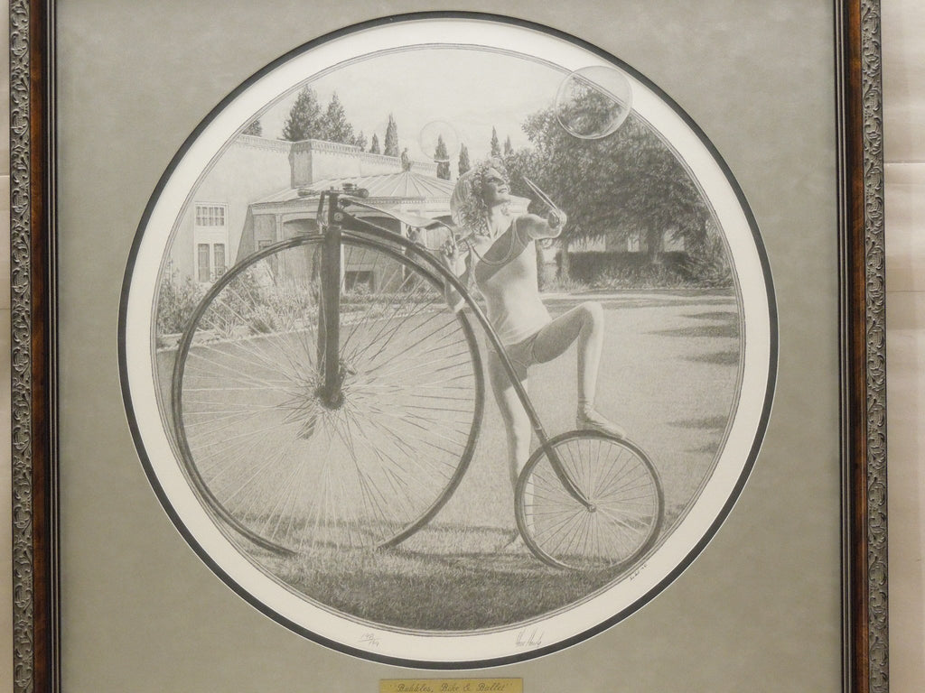 Steve Hanks "Bubbles Bike And Ballet" Gallery Framed Hand Signed Print 198/199