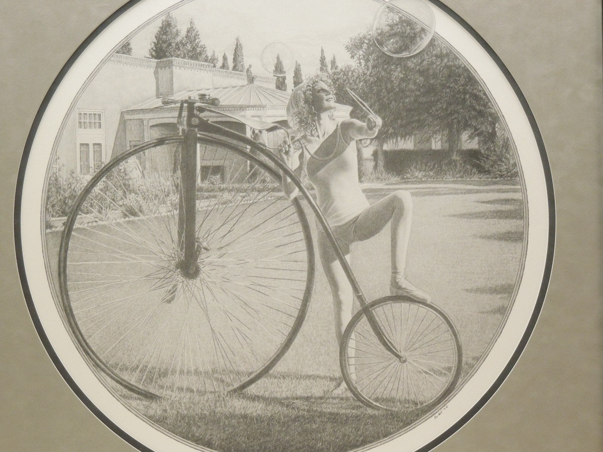 Steve Hanks "Bubbles Bike And Ballet" Gallery Framed Hand Signed Print 198/199