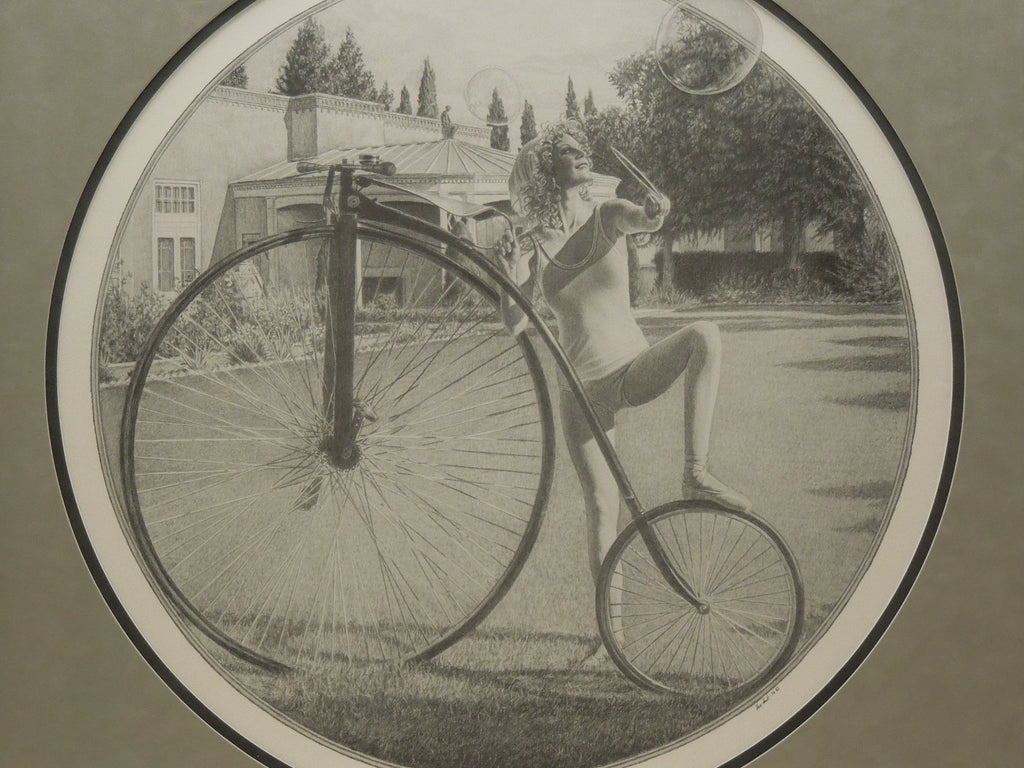 Steve Hanks "Bubbles Bike And Ballet" Gallery Framed Hand Signed Print 198/199