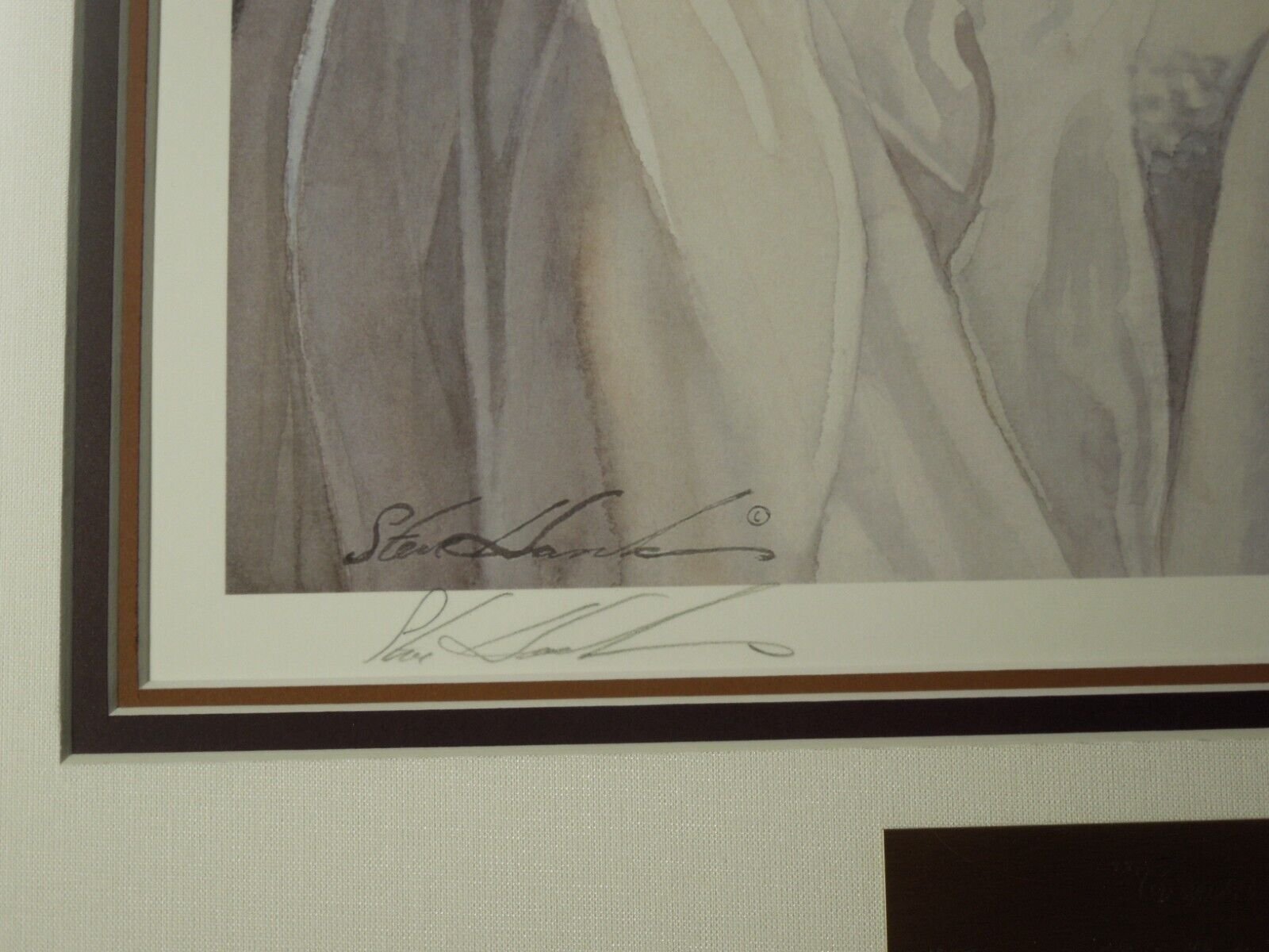 Steve Hanks "Centered" Lithograph Print #20/500 Gallery Framed Triple Mat