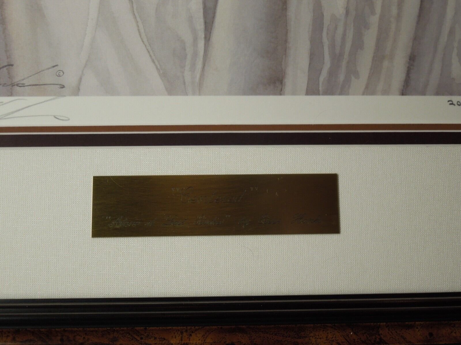 Steve Hanks "Centered" Lithograph Print #20/500 Gallery Framed Triple Mat