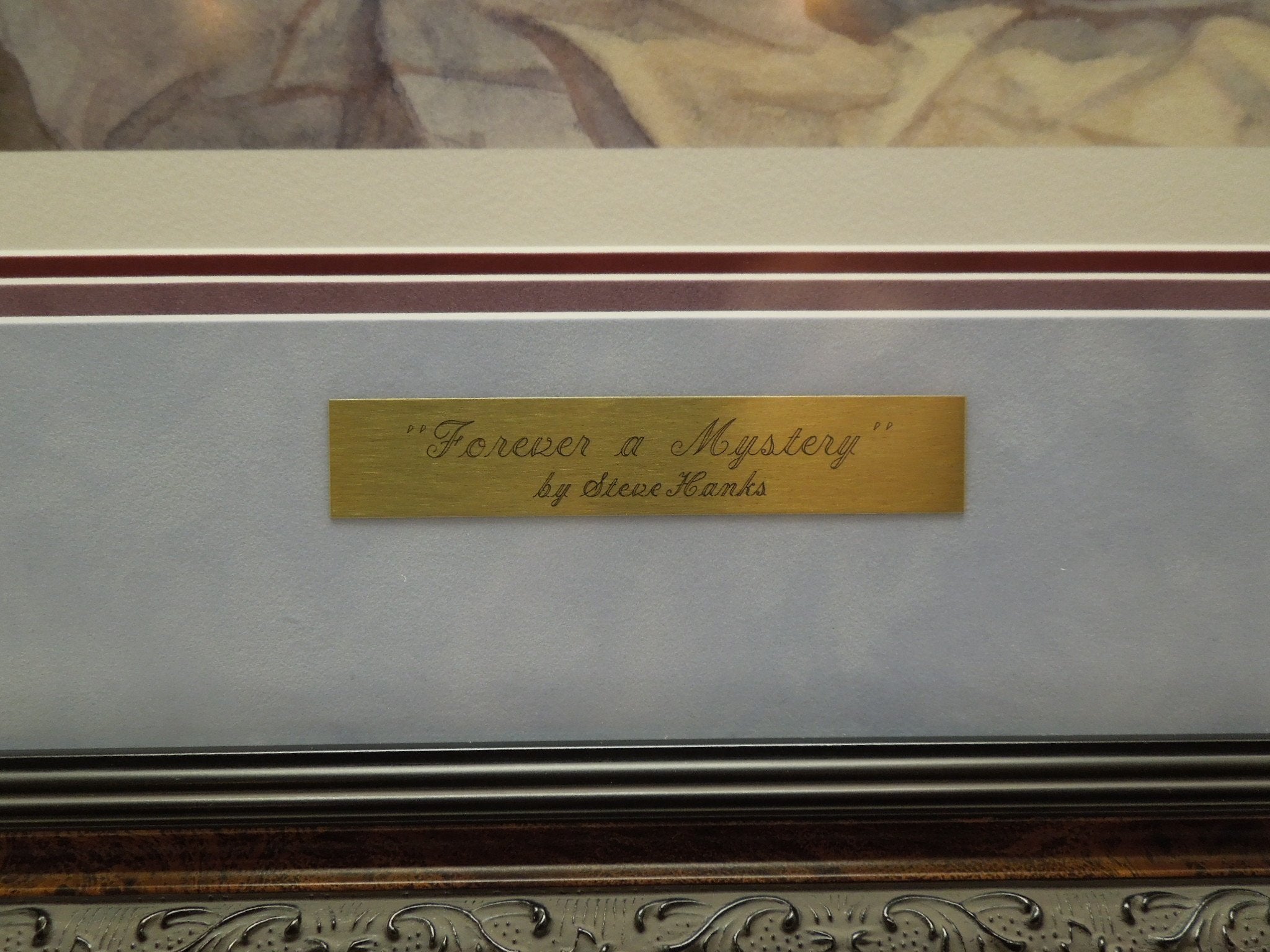 Steve Hanks "Forever A Mystery" Triple Matted Gallery Framed
