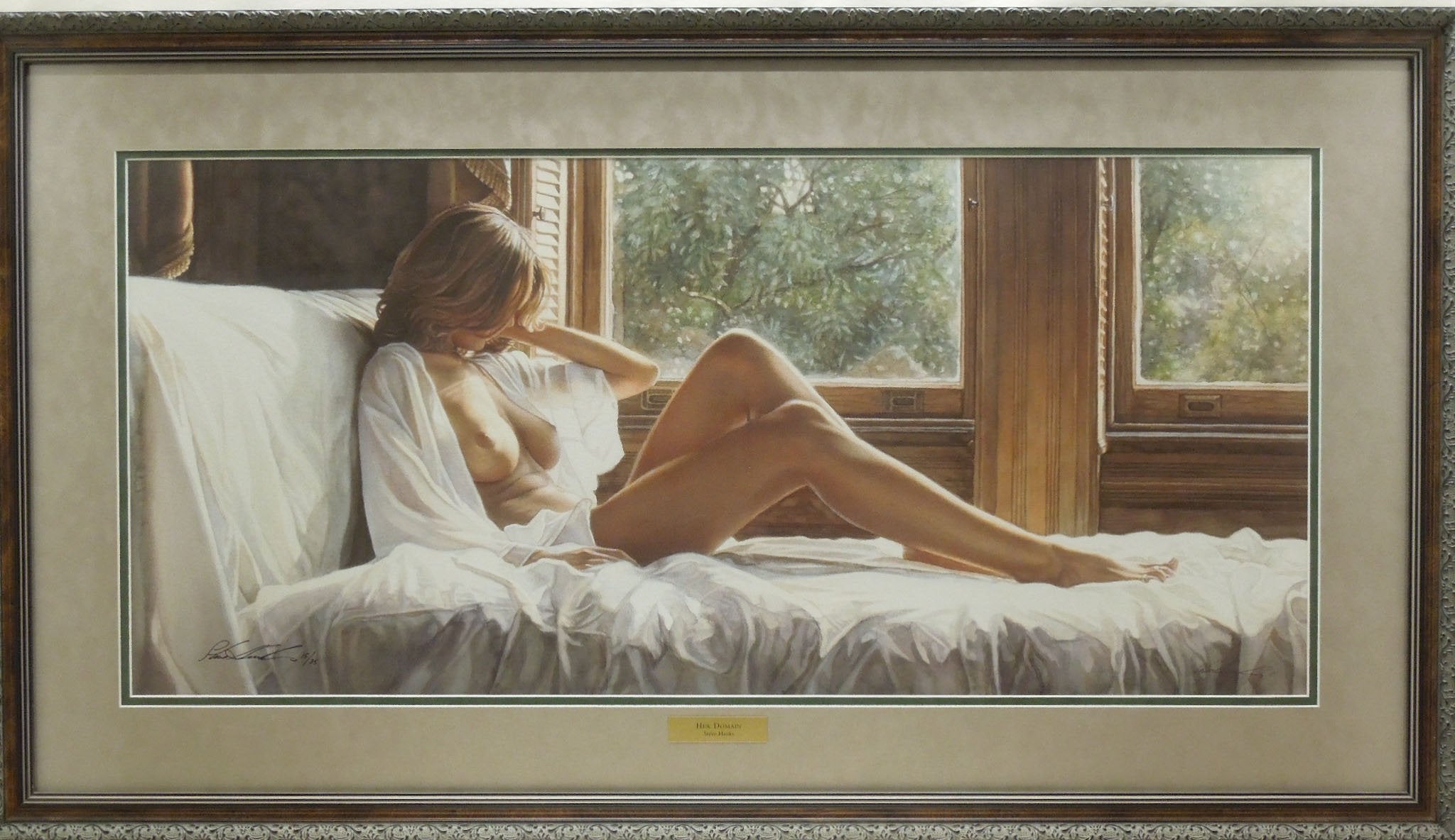 Steve Hanks "Her Domain" Signed Canvas Print #15/35 Gallery Framed