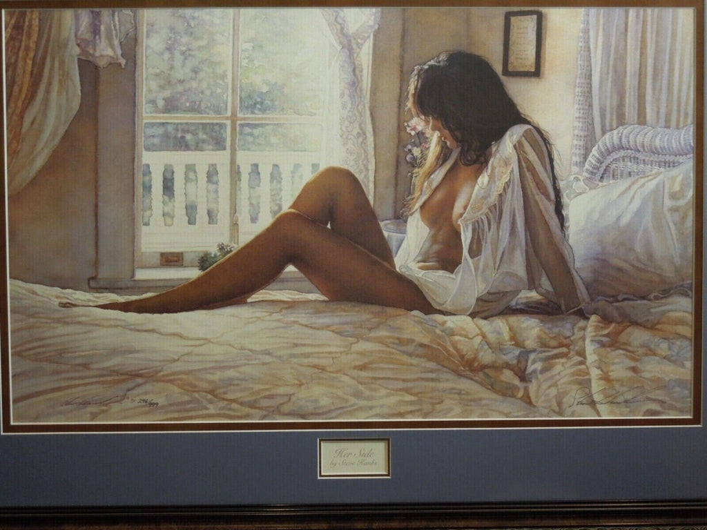 Steve Hanks "Her Side" Lithograph Print Gallery Framed #296/999
