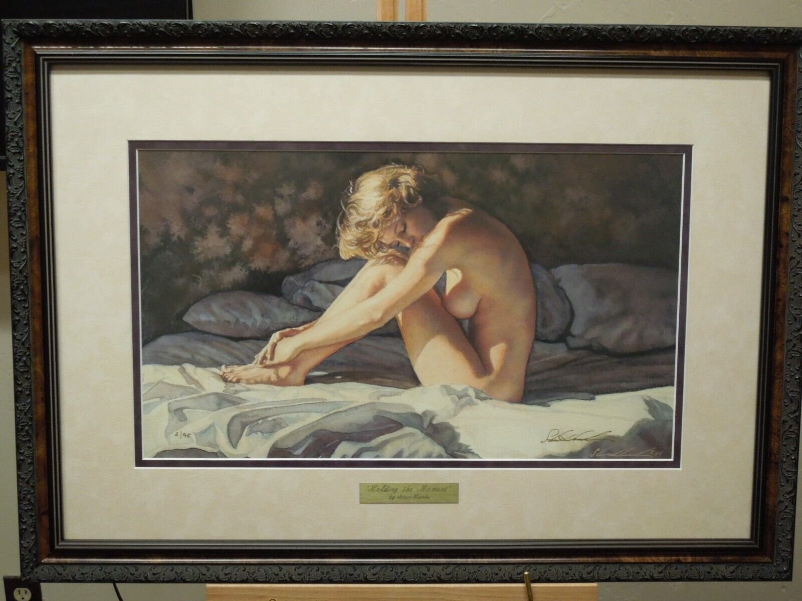 Steve Hanks "Holding The Moment" Print Canvas Numbered 2/95 Gallery Framed