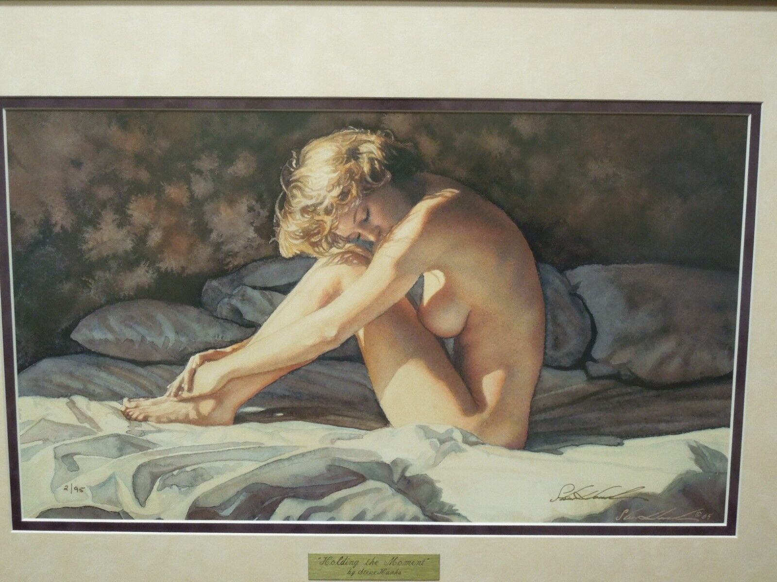Steve Hanks "Holding The Moment" Print Canvas Numbered 2/95 Gallery Framed
