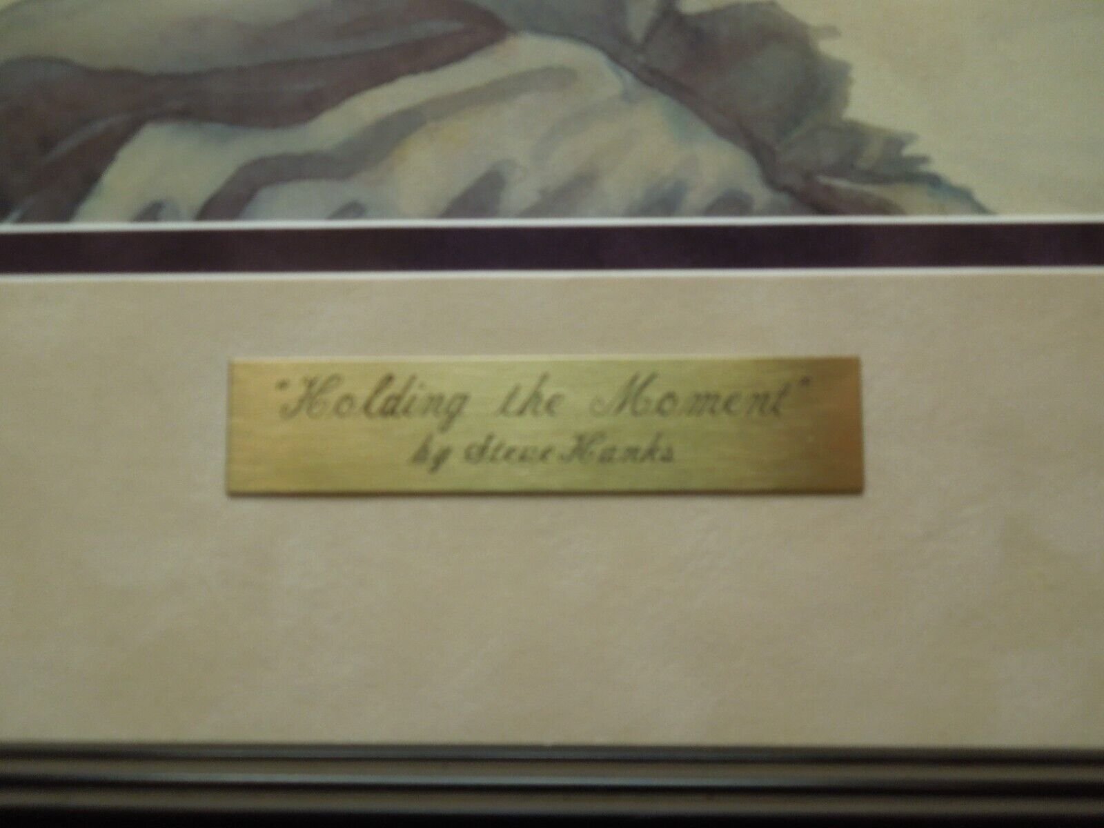 Steve Hanks "Holding The Moment" Print Canvas Numbered 2/95 Gallery Framed