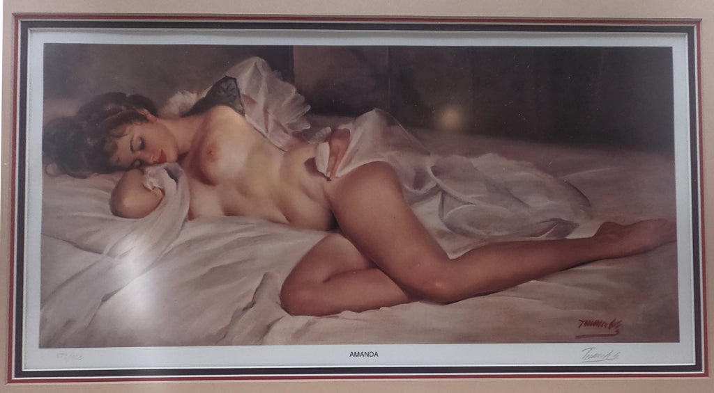 Bobby Toombs "Amanda" Lithograph Print Framed Ready To Hang Signed