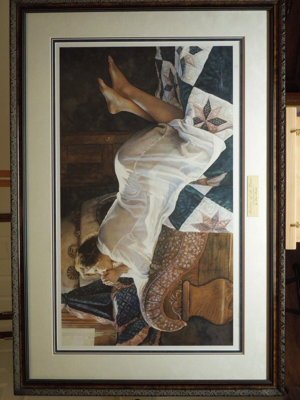 Steve Hanks "Matters Of The Heart" Print #4/300 Gallery Framed Triple Mat