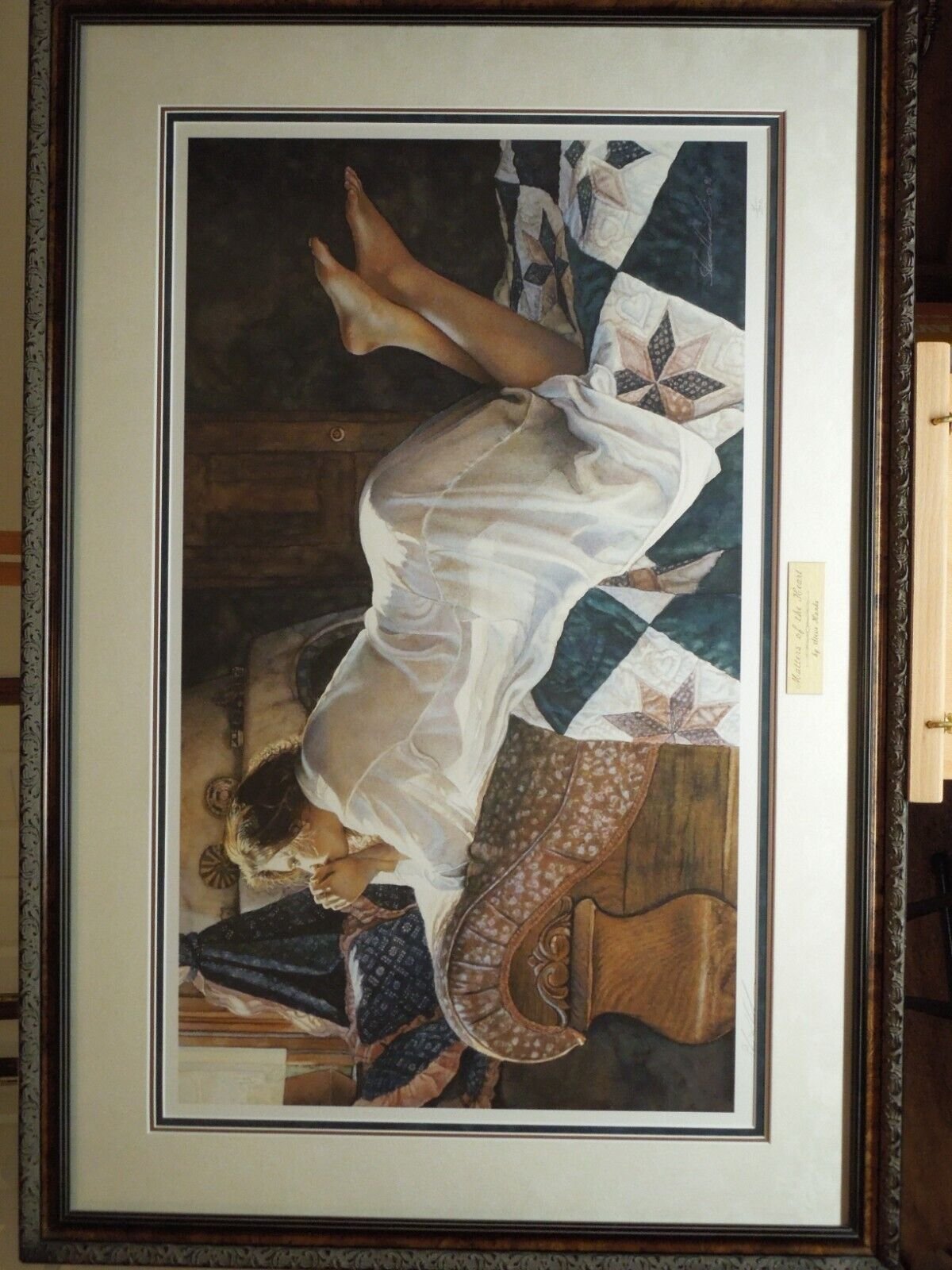 Steve Hanks "Matters Of The Heart" Print #4/300 Gallery Framed Triple Mat