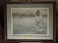 Steve Hanks "Wading The River" Lithograph Print Black & White