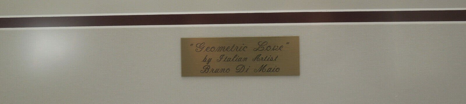 Bruno Di Maio "Geometric Love" Signed Lithograph Print Italian Artist